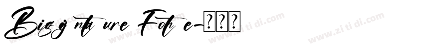 Biosignature Fonte字体转换